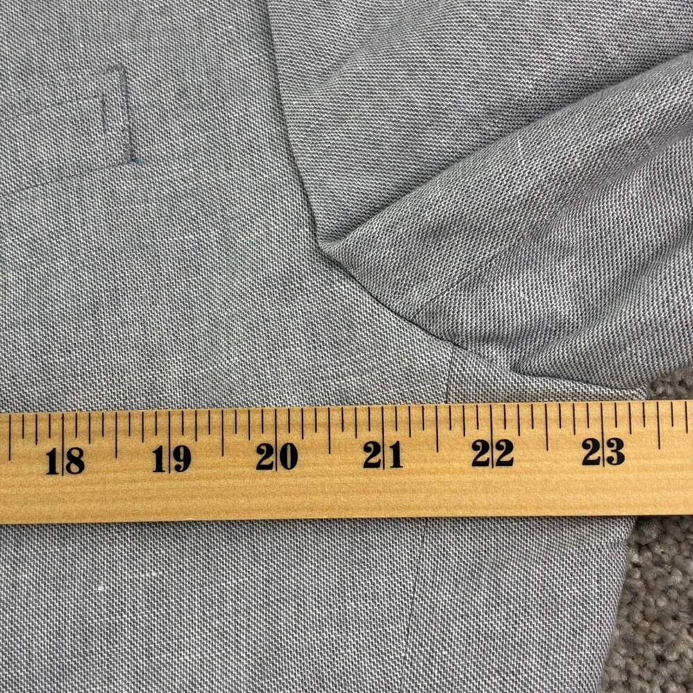 Banana Republic Blazer Mens 48R Gray Linen Cotton Tailored Fit Italian Fabric - Picture 5 of 11
